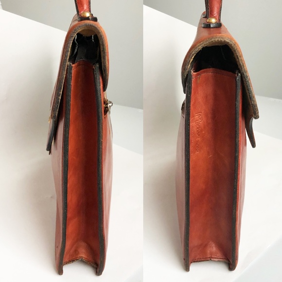 Michael Scott Briefcase English Bridle Leather Business Bag Portfolio Vintage - Picture 3 of 8